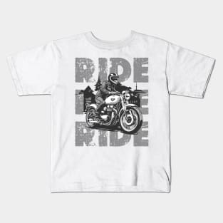 RIDE - classic motorcycle Kids T-Shirt